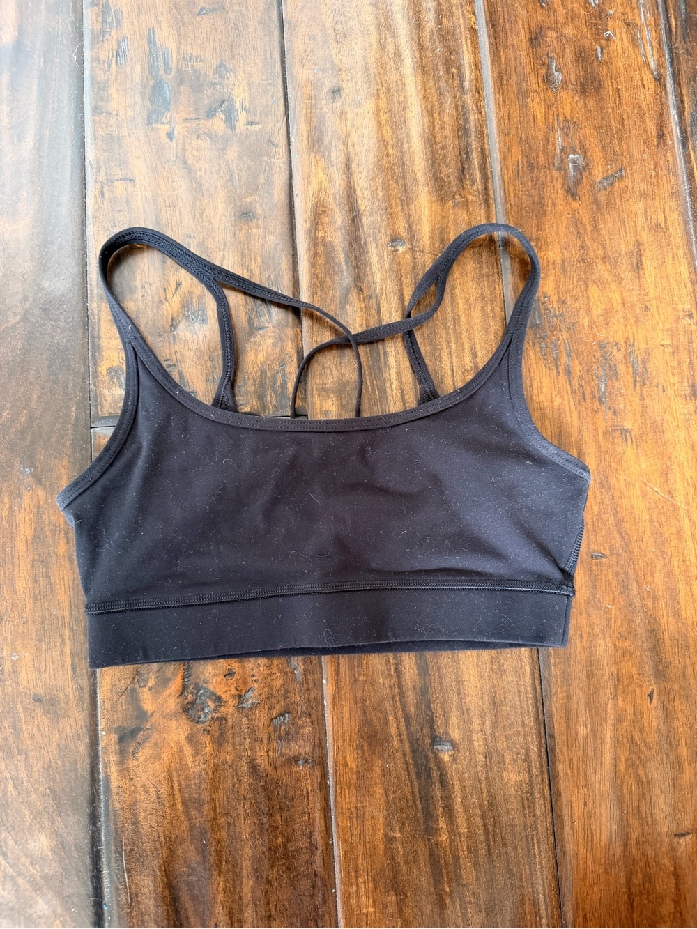 Vuori Black Strappy Sports Bra